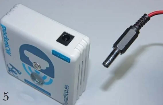 Figure 5—the Pocket CW's optional internal battery and charging jack
