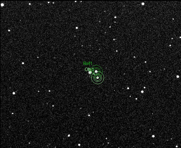 Sample field image used for exoplanet transit photometry