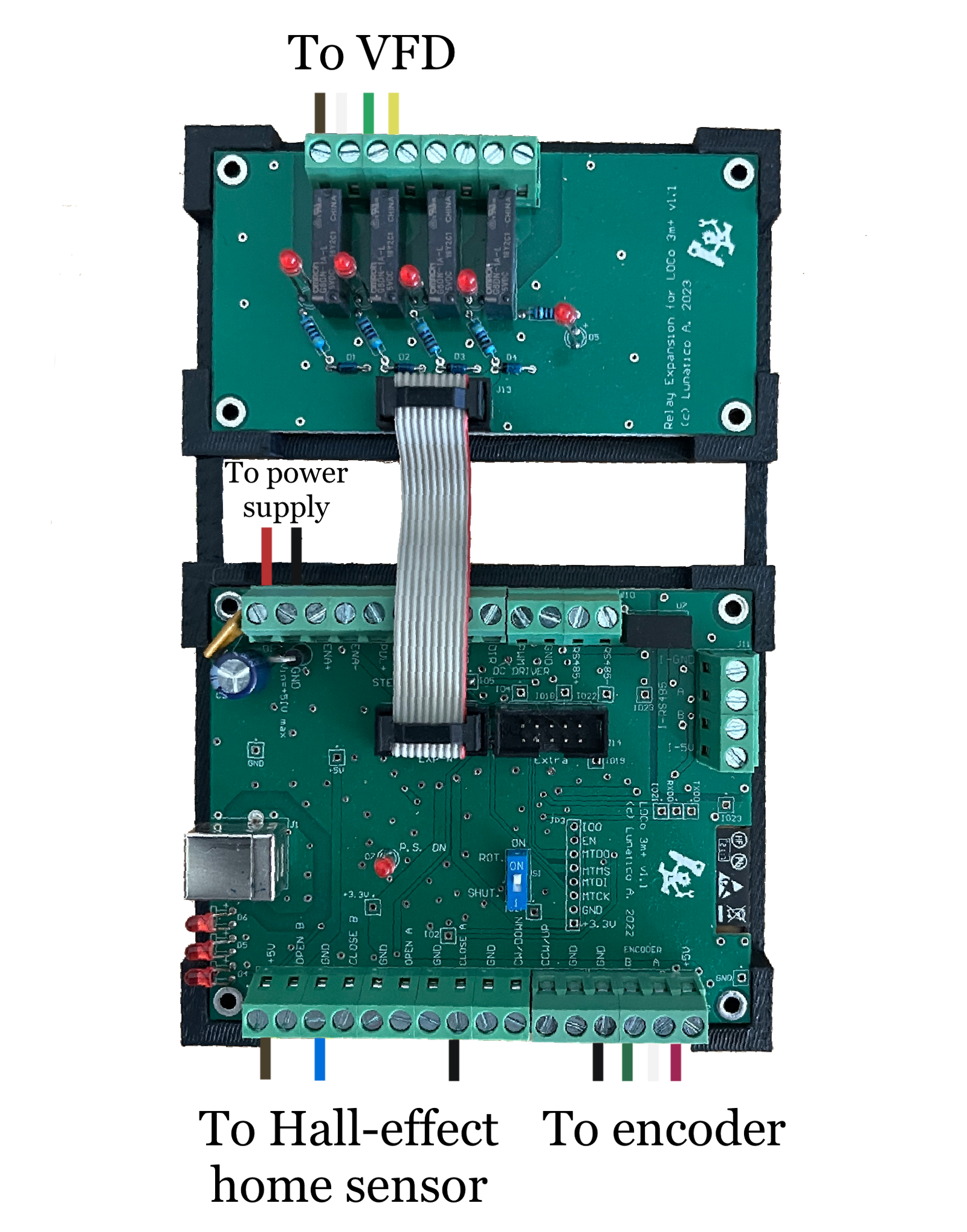 Rotation board with relay expansion board