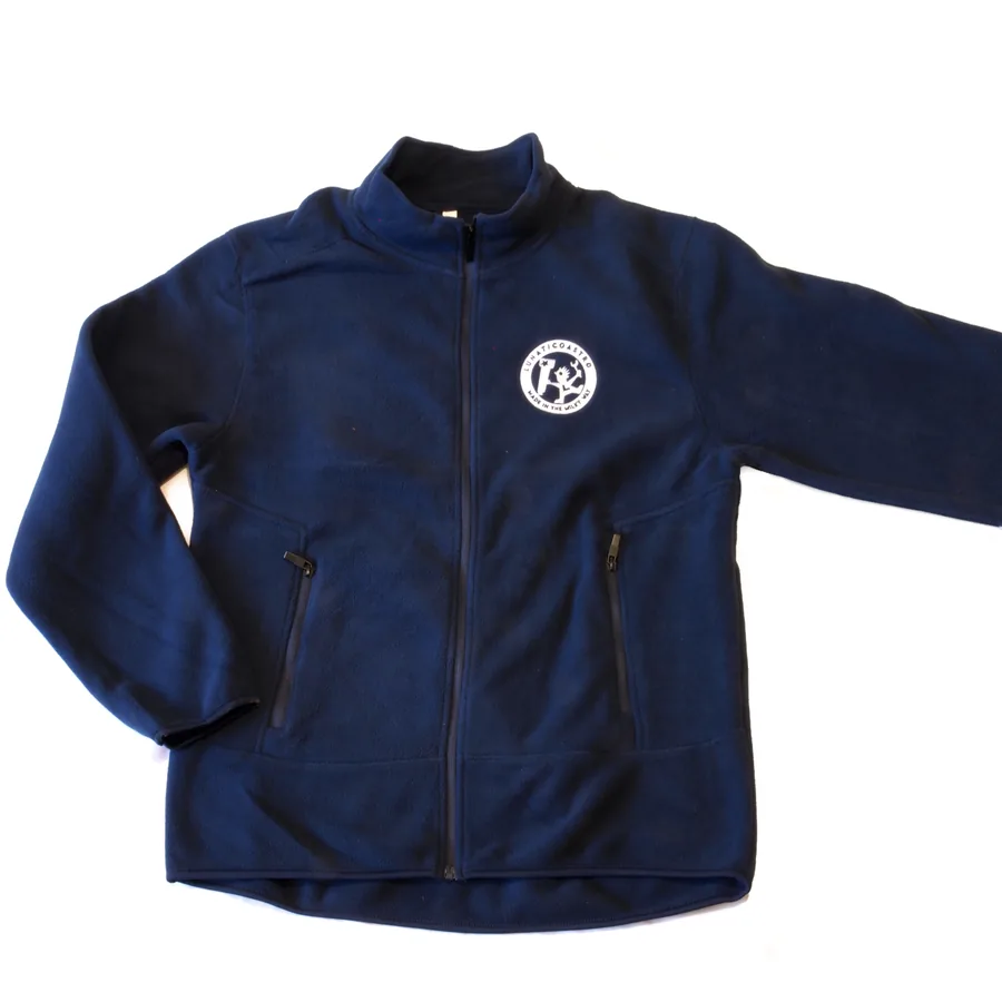 Lunaticoastro fleece, navy, with the embroidered crest
