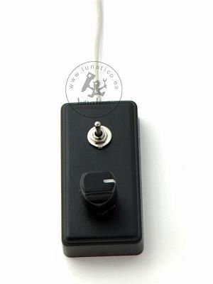 Simple handpad for Seletek focuser control—front view showing the 3-position switch and speed potentiometer knob