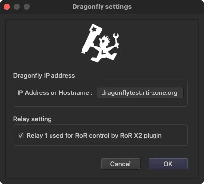 TheSkyX Pro—DragonFly Power Control plugin settings