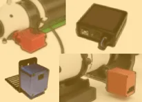Various competitor all-in-one motorised focusers with embedded motor and cables