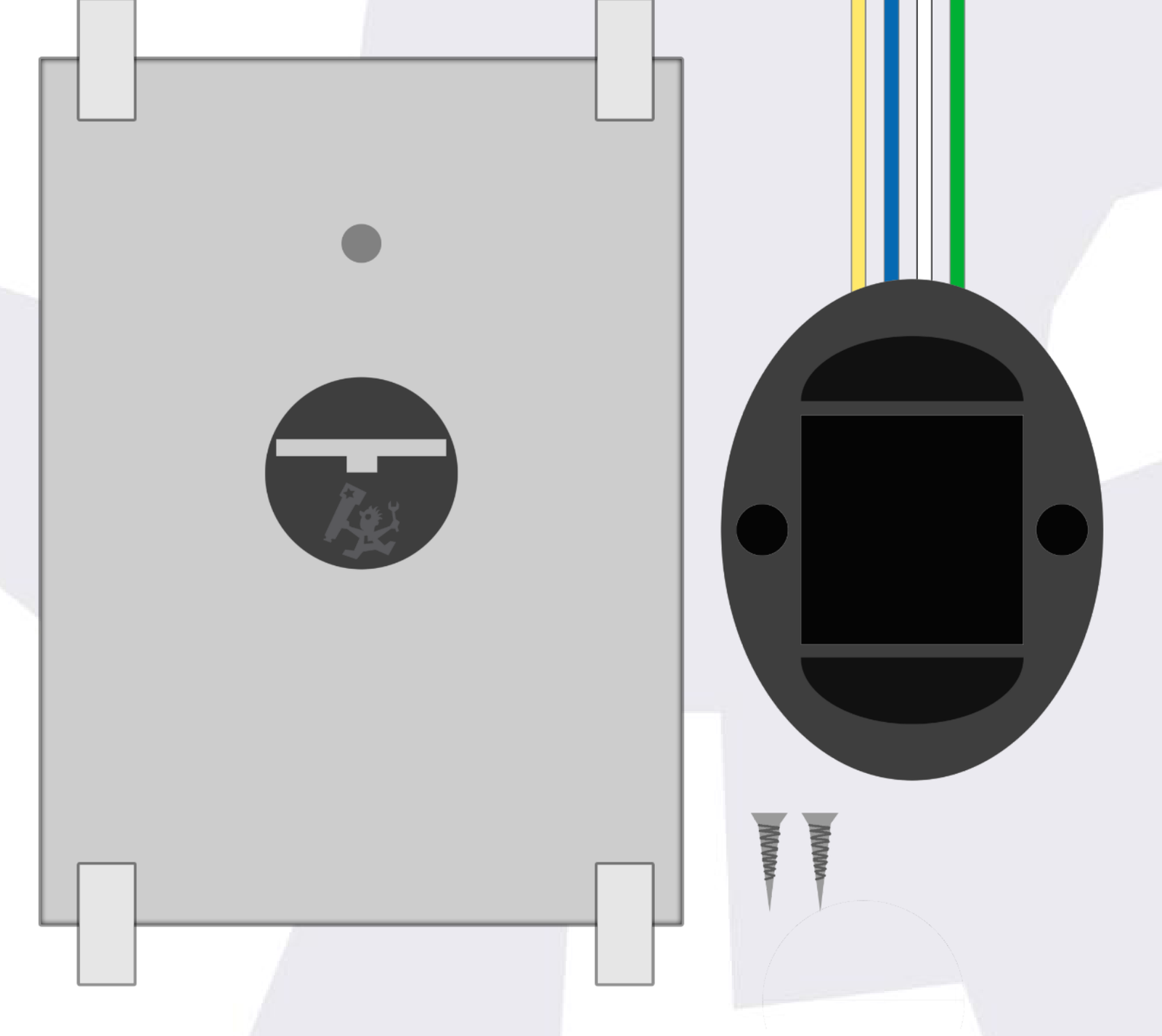 CloudWatcher box bottom with the board removed, and the new RH/AP sensor with its 4 wires alongside